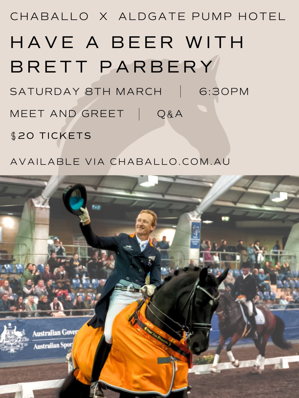 BRETT PARBERY X CHABALLO - HAVE A BEER WITH BRETT PARBERY TICKETS