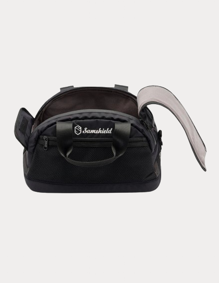 Black helmet bag